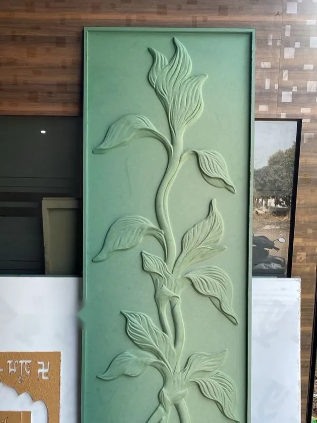3D carved MDF floral wall panel